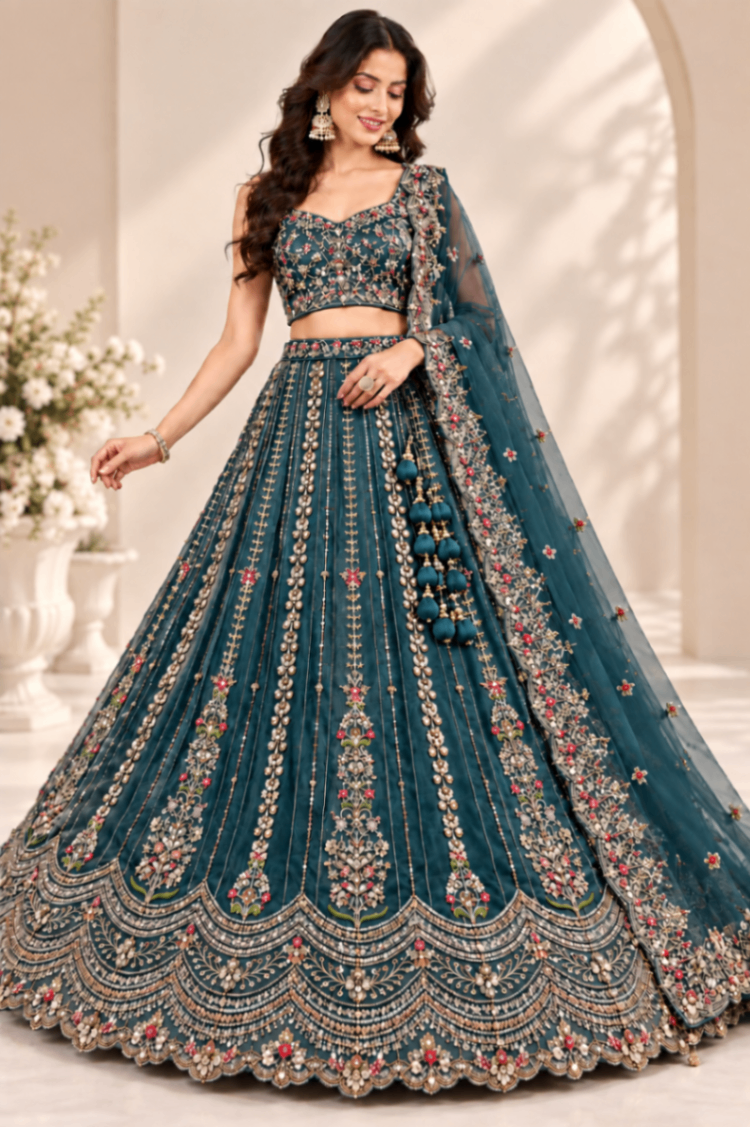 Rich Beads Embroidery for Bridal Elegance