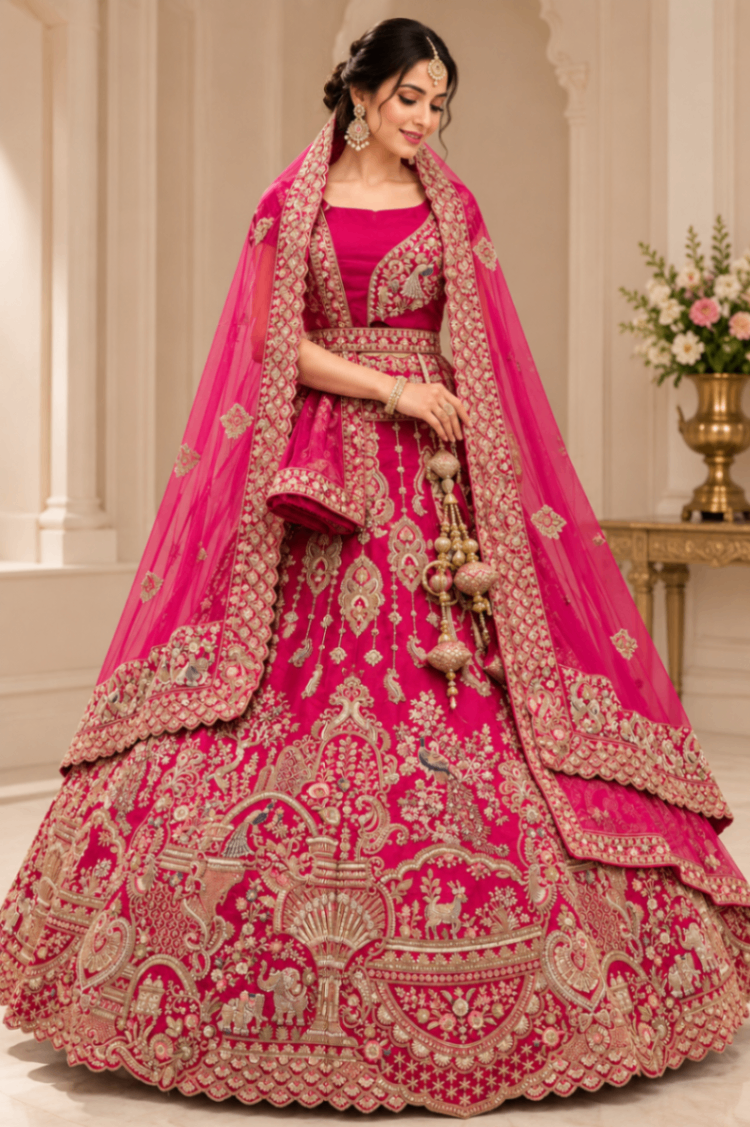 Premium Beadwork Bridal Lehenga Choli | Luxury Designer Wedding Collection