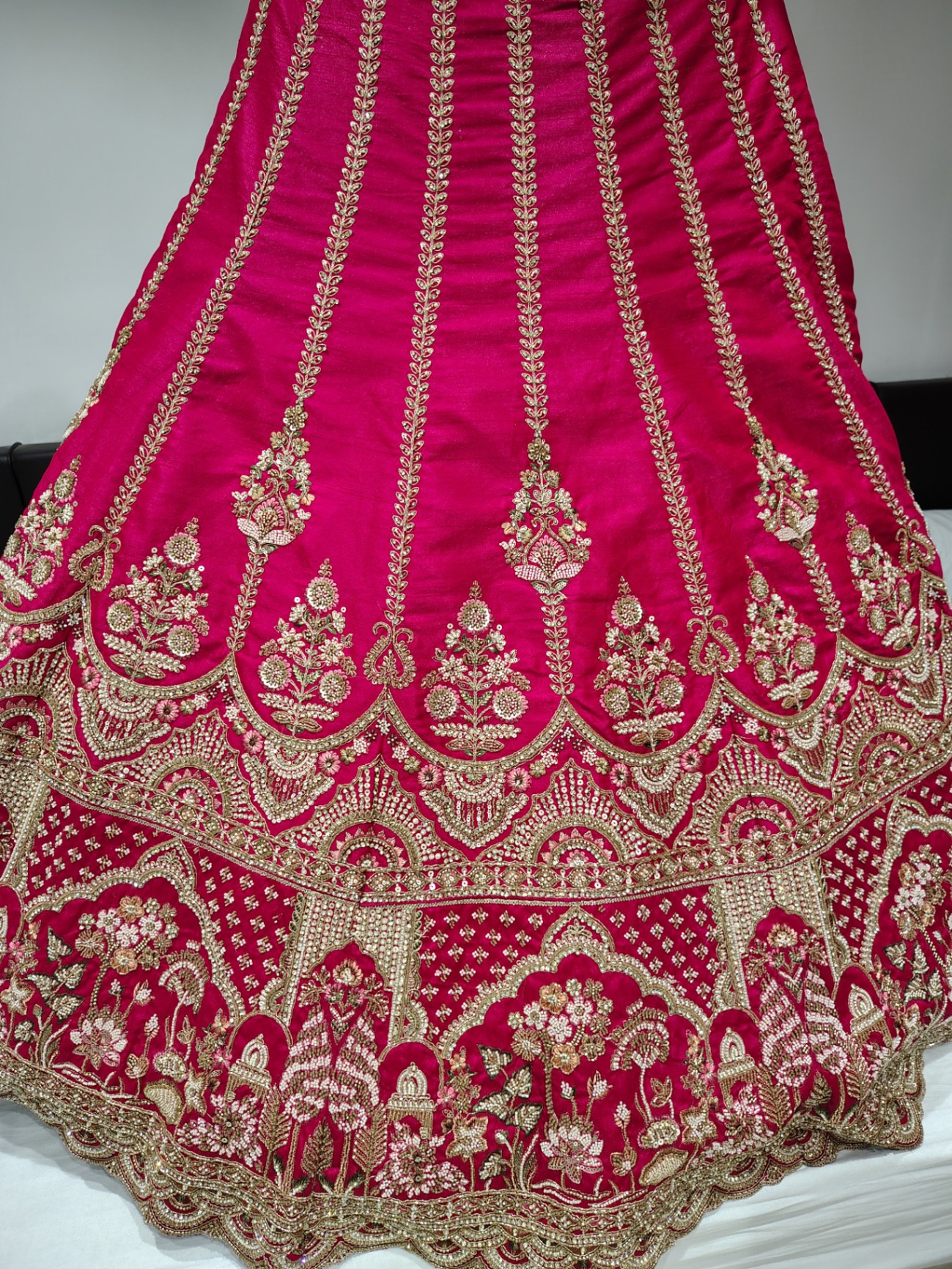 Pure Silk • Exquisite Beads Work • A Truly Royal Bridal Look.