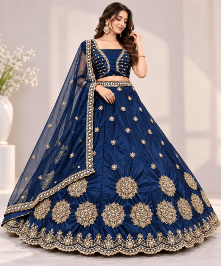 Designer Lehenga with Heavy Beads Work